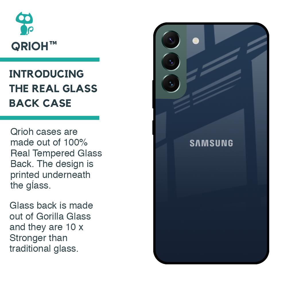 Overshadow Blue Glass Case For Samsung Galaxy S22 Plus 5G