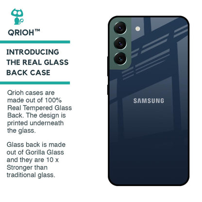 Overshadow Blue Glass Case For Samsung Galaxy S22 Plus 5G