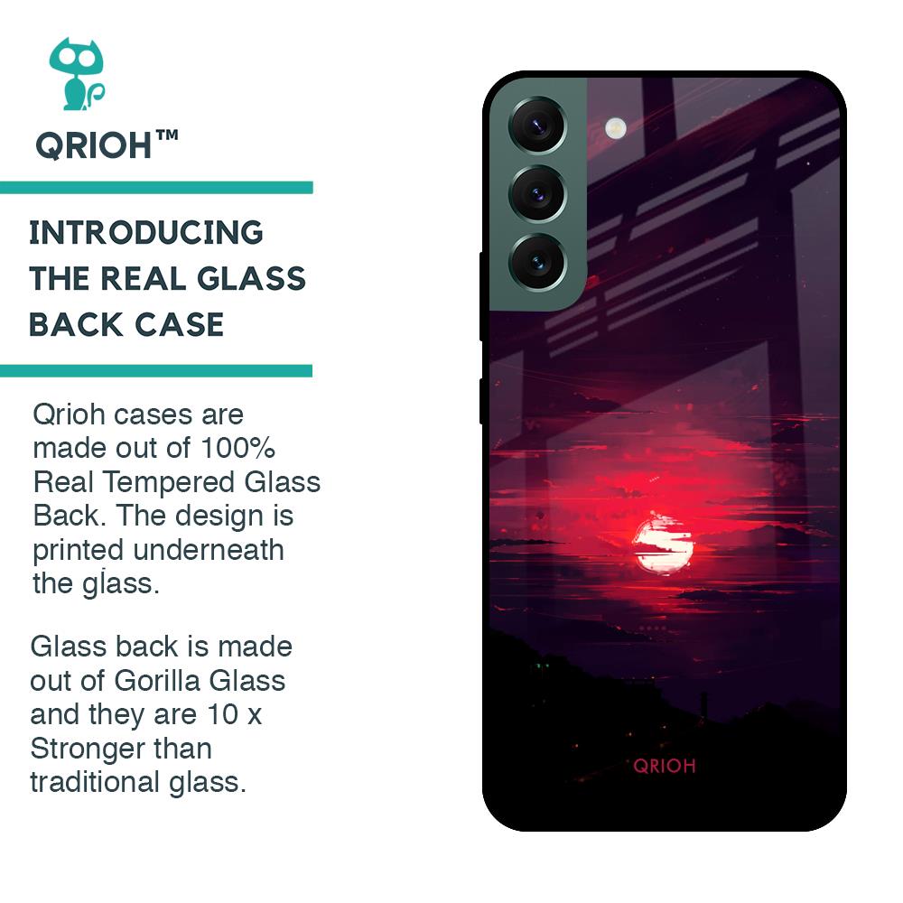 Morning Red Sky Glass Case For Samsung Galaxy S22 Plus 5G
