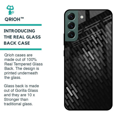 Dark Abstract Pattern Glass Case For Samsung Galaxy S22 Plus 5G