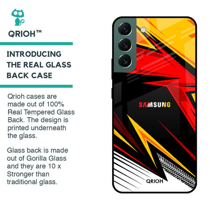 Race Jersey Pattern Glass Case For Samsung Galaxy S22 Plus 5G