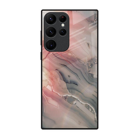 Pink And Grey Marble Samsung Galaxy S22 Ultra 5G Glass Back Cover Online