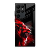Red Angry Lion Samsung Galaxy S22 Ultra 5G Glass Back Cover Online