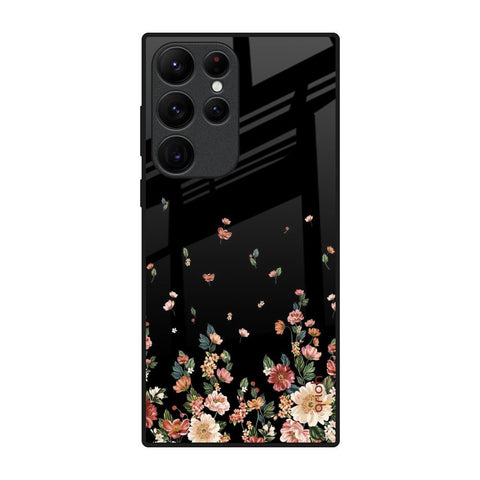 Floating Floral Print Samsung Galaxy S22 Ultra 5G Glass Back Cover Online