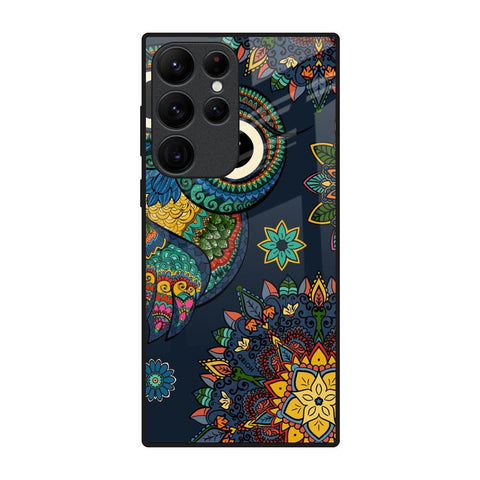 Owl Art Samsung Galaxy S22 Ultra 5G Glass Back Cover Online