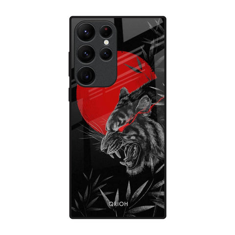Red Moon Tiger Samsung Galaxy S22 Ultra 5G Glass Back Cover Online