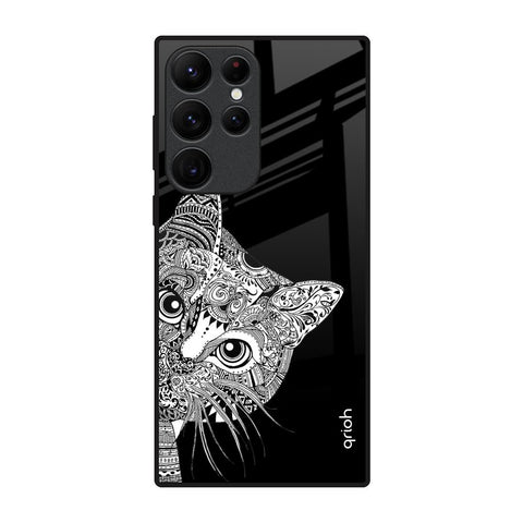 Kitten Mandala Samsung Galaxy S22 Ultra 5G Glass Back Cover Online