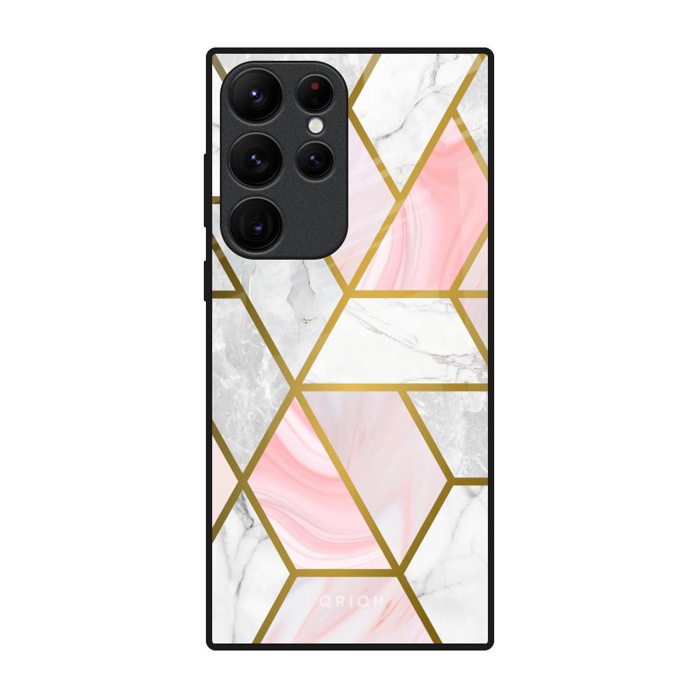 Geometrical Marble Samsung Galaxy S22 Ultra 5G Glass Back Cover Online
