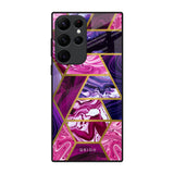 Electroplated Geometric Marble Samsung Galaxy S22 Ultra 5G Glass Back Cover Online