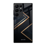 Sleek Golden & Navy Samsung Galaxy S22 Ultra 5G Glass Back Cover Online