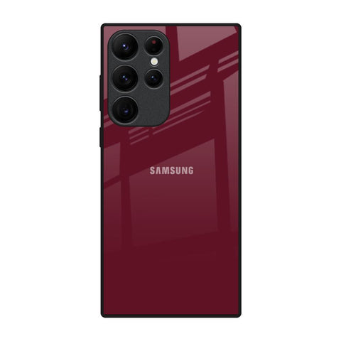 Classic Burgundy Samsung Galaxy S22 Ultra 5G Glass Back Cover Online