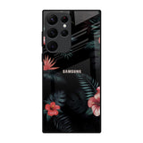 Tropical Art Flower Samsung Galaxy S22 Ultra 5G Glass Back Cover Online