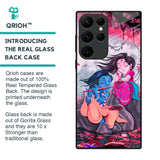 Radha Krishna Art Glass Case for Samsung Galaxy S22 Ultra 5G