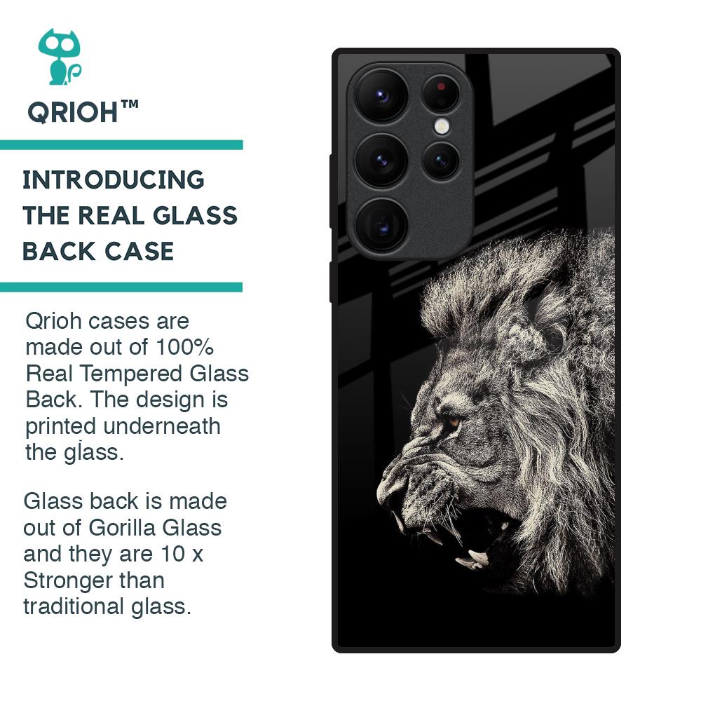 Brave Lion Glass Case for Samsung Galaxy S22 Ultra 5G