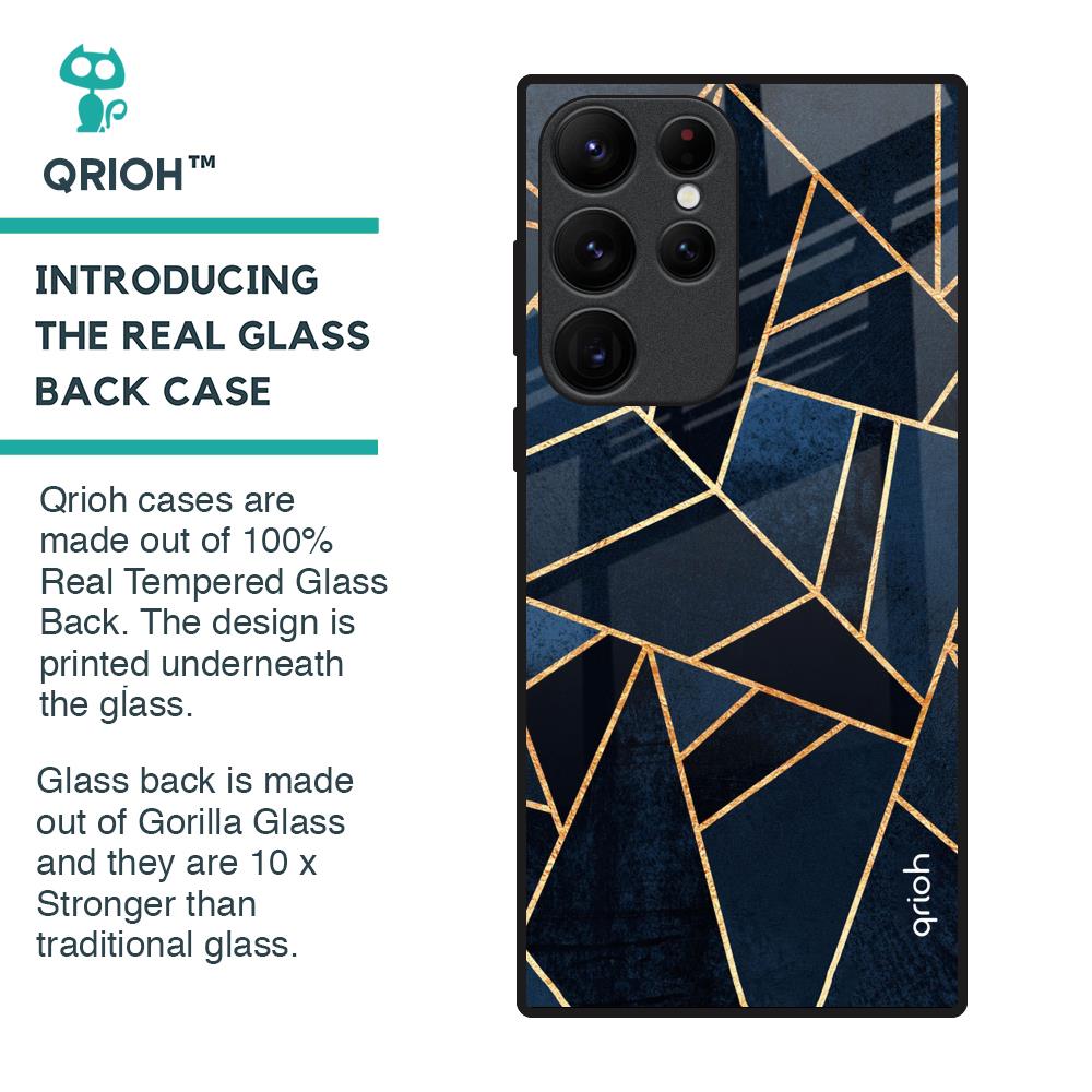Abstract Tiles Glass Case for Samsung Galaxy S22 Ultra 5G