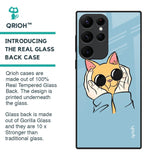 Adorable Cute Kitty Glass Case For Samsung Galaxy S22 Ultra 5G