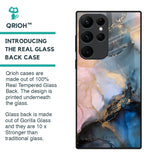 Marble Ink Abstract Glass Case for Samsung Galaxy S22 Ultra 5G