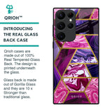 Electroplated Geometric Marble Glass Case for Samsung Galaxy S22 Ultra 5G
