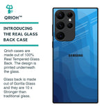 Blue Wave Abstract Glass Case for Samsung Galaxy S22 Ultra 5G