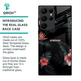 Tropical Art Flower Glass Case for Samsung Galaxy S22 Ultra 5G