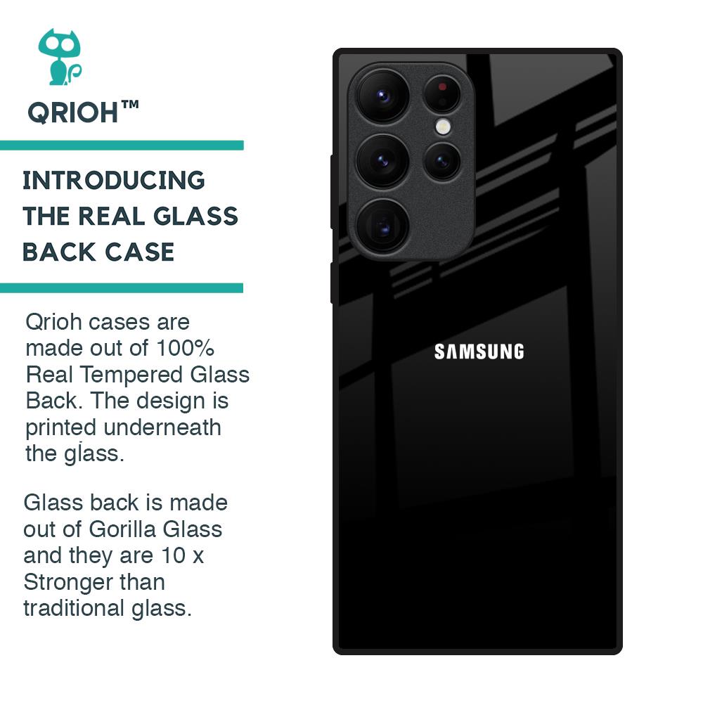 Jet Black Glass Case for Samsung Galaxy S22 Ultra 5G