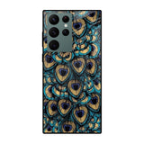 Peacock Feathers Samsung Galaxy S22 Ultra 5G Glass Cases & Covers Online