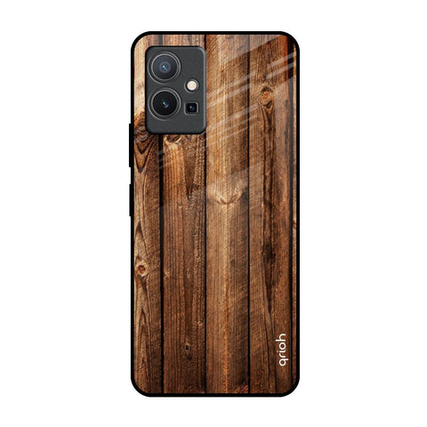 Timber Printed Vivo Y75 5G Glass Back Cover Online