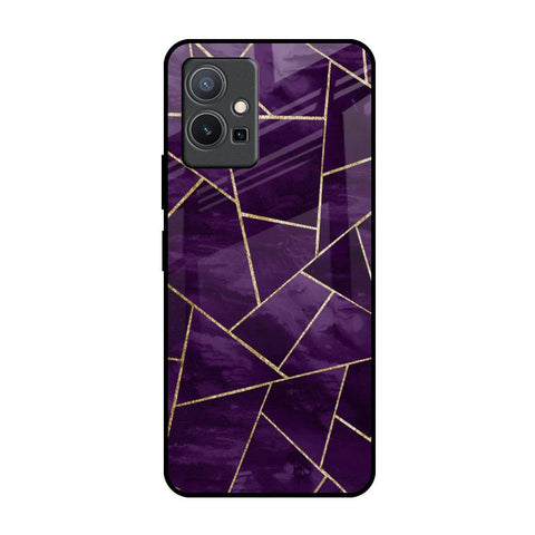 Geometric Purple Vivo Y75 5G Glass Back Cover Online