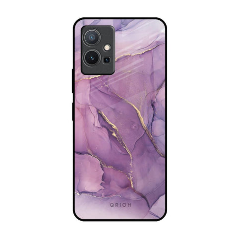 Purple Gold Marble Vivo Y75 5G Glass Back Cover Online