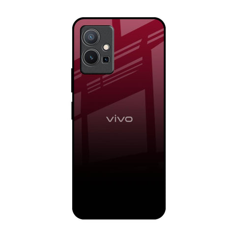 Wine Red Vivo Y75 5G Glass Back Cover Online