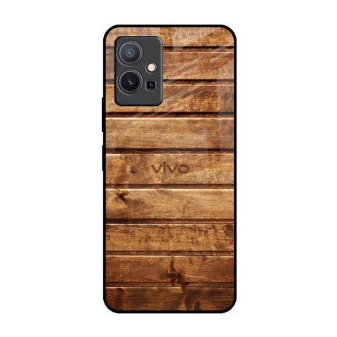 Wooden Planks Vivo Y75 5G Glass Back Cover Online