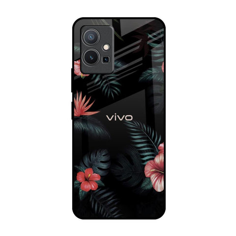 Tropical Art Flower Vivo Y75 5G Glass Back Cover Online