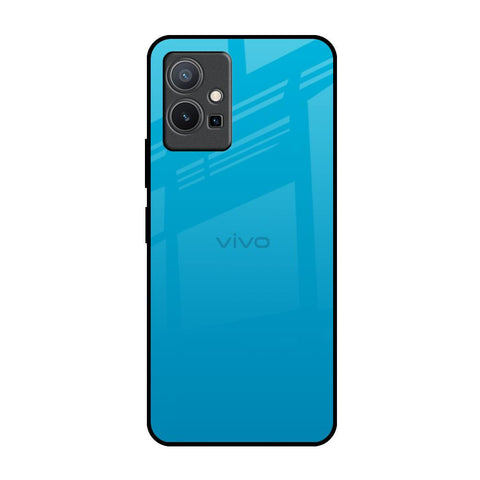 Blue Aqua Vivo Y75 5G Glass Back Cover Online