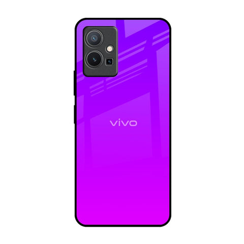 Purple Pink Vivo Y75 5G Glass Back Cover Online