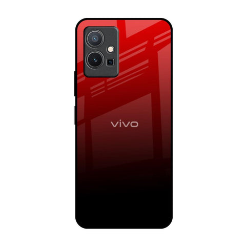 Maroon Faded Vivo Y75 5G Glass Back Cover Online