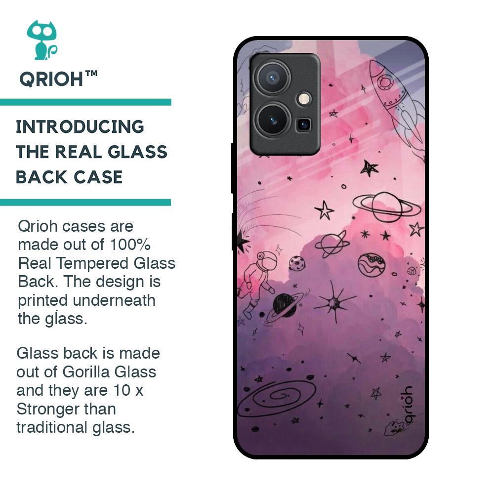 Space Doodles Glass Case for Vivo Y75 5G