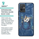 Kitty In Pocket Glass Case For Vivo Y75 5G