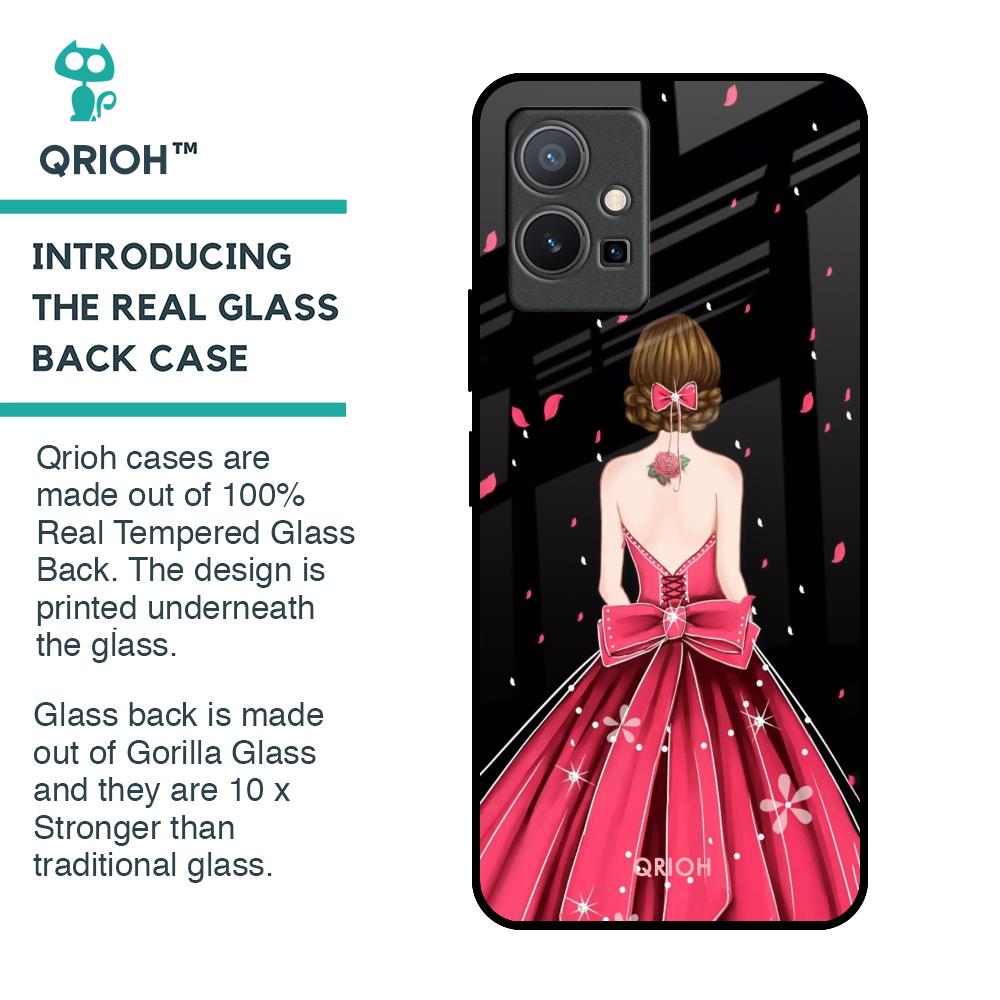 Fashion Princess Glass Case for Vivo Y75 5G