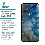 Blue Cool Marble Glass Case for Vivo Y75 5G