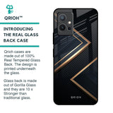 Sleek Golden & Navy Glass Case for Vivo Y75 5G