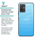 Wavy Blue Pattern Glass Case for Vivo Y75 5G