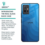 Blue Wave Abstract Glass Case for Vivo Y75 5G