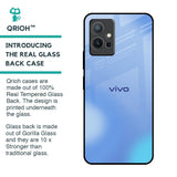 Vibrant Blue Texture Glass Case for Vivo Y75 5G