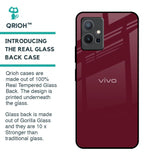 Classic Burgundy Glass Case for Vivo Y75 5G
