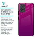 Magenta Gradient Glass Case For Vivo Y75 5G