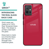 Solo Maroon Glass case for Vivo Y75 5G