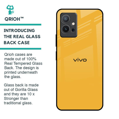 Fluorescent Yellow Glass case for Vivo Y75 5G