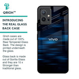 Blue Rough Abstract Glass Case for Vivo Y75 5G