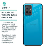 Blue Aqua Glass Case for Vivo Y75 5G