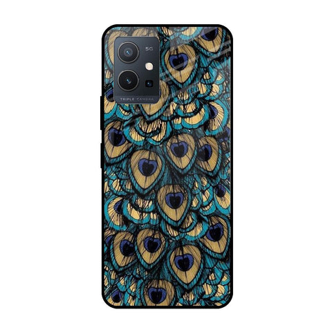 Peacock Feathers Vivo Y75 5G Glass Cases & Covers Online
